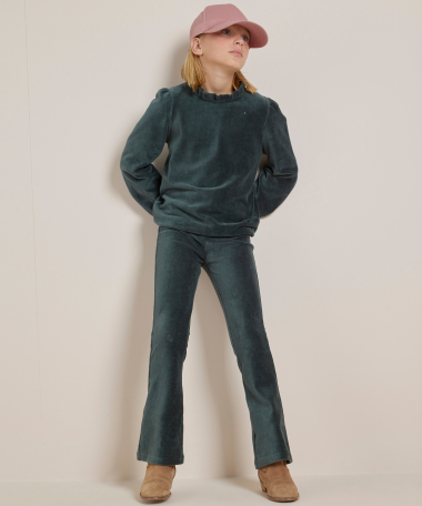 flared fit broek rib velvet