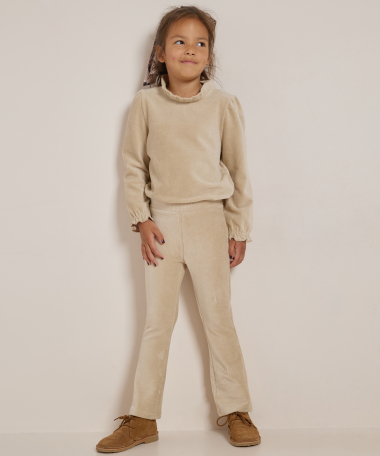 flared fit broek rib velvet
