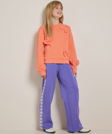 wide fit broek met sterrenprint