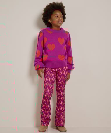 flared fit broek all-over print