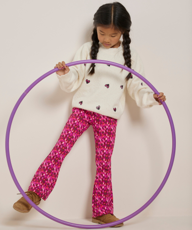 flared fit broek met print