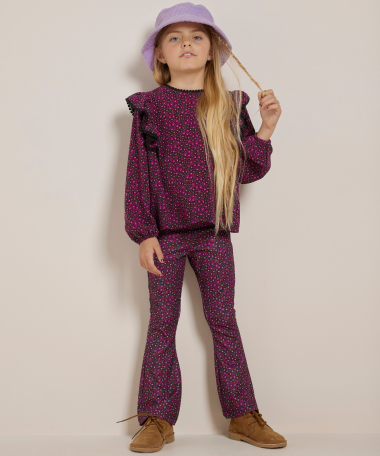 flared fit broek met print
