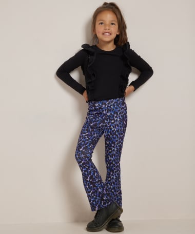 flared fit broek panterprint