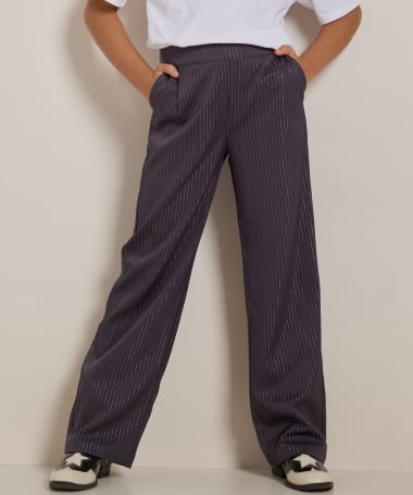 wide fit broek glitterstrepen