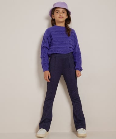 flared fit broek jacquard
