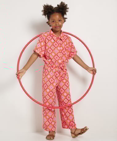 wide fit broek retroprint
