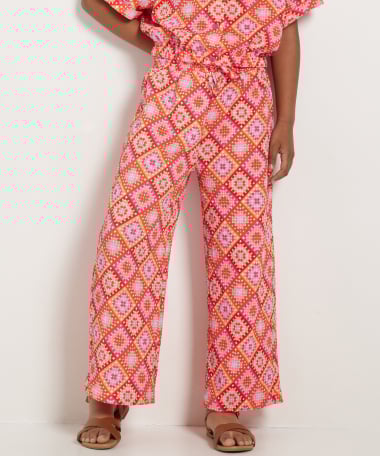wide fit broek retroprint