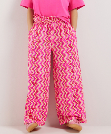 wide fit broek crinkle print