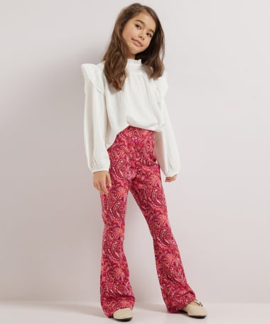 flared fit broek print