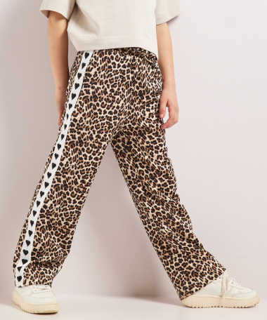 wide fit broek panterprint hartjes