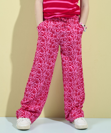 straight fit broek met print