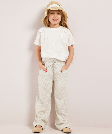 straight fit broek met print