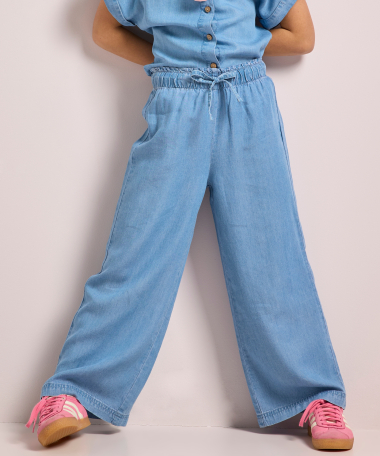 tencel straight fit broek