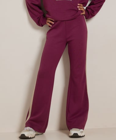 flared fit broek met streep