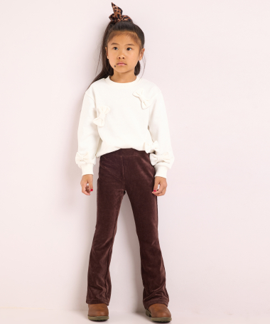 flared fit broek rib velvet