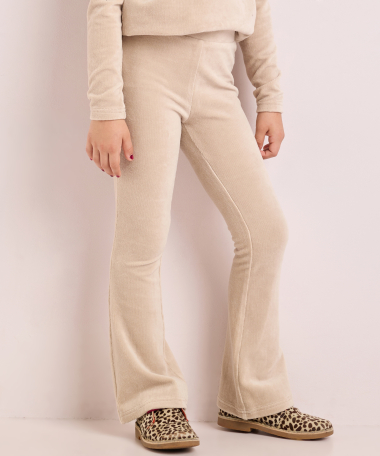 flared fit broek rib velvet