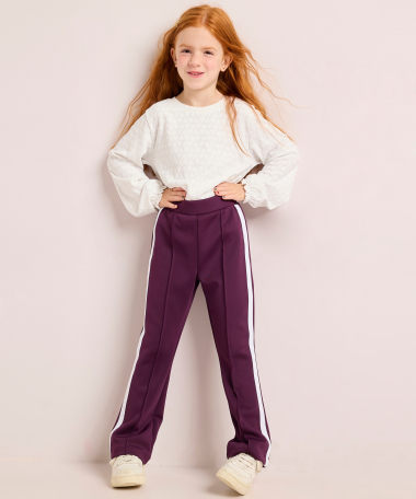 flared fit broek met streep