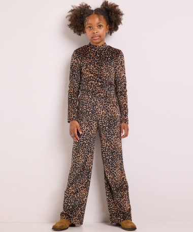 velvet wide fit broek print