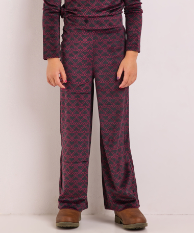 velvet wide fit broek print