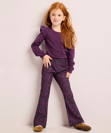 flared fit broek met print