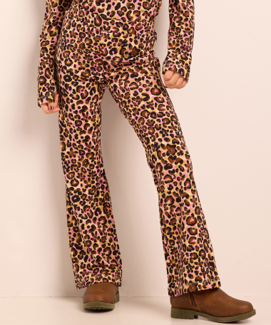 flared fit broek met print