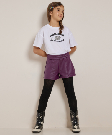 short lederlook