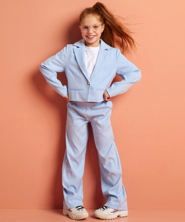 korte blazer glitterstuds