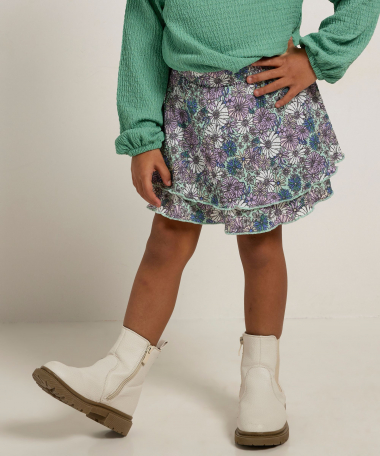 bloemenprint rok met dubbele laag