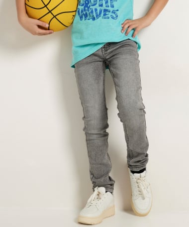 basic super skinny fit jogg jeans - grijs