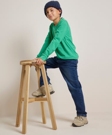 loose fit stretch jeans - donker