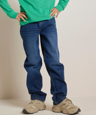 loose fit stretch jeans - donker