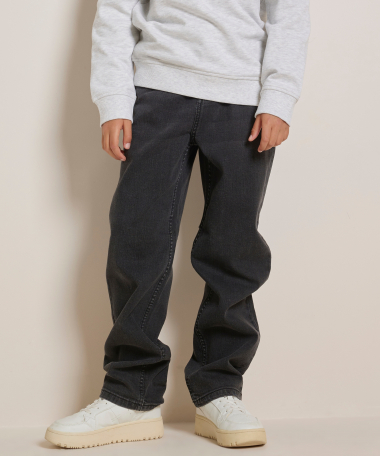 loose fit stretch jeans - zwart