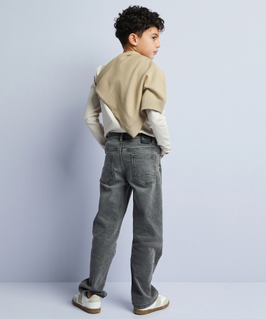 wide fit stretch jeans - grijs