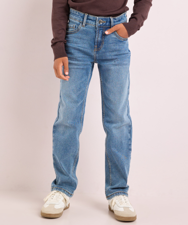 straight fit stretch denim jeans