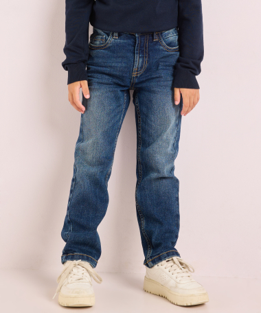 straight fit stretch denim jeans