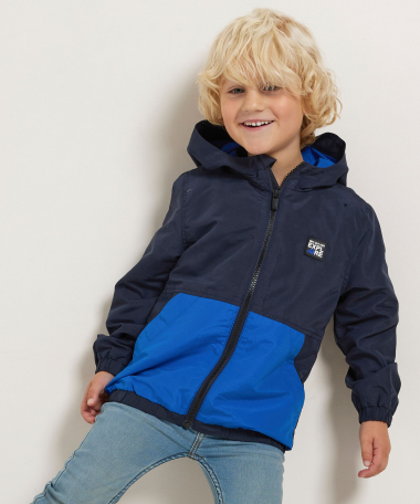 jas kleurblok blauw
