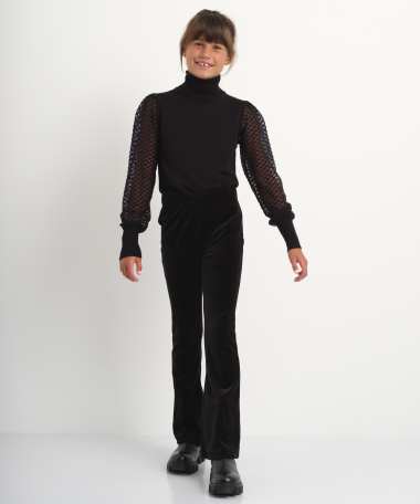 Flared fit velours broek