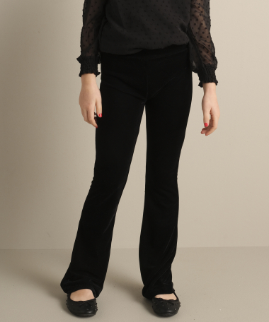 Velvet flared fit broek