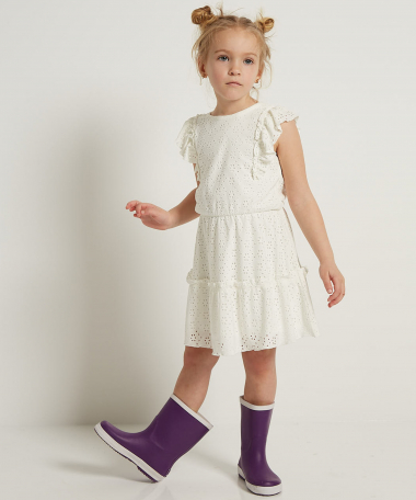 uni broderie jurk