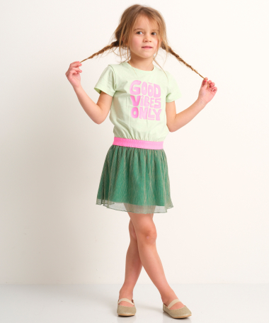 trendy jurk met spikkels