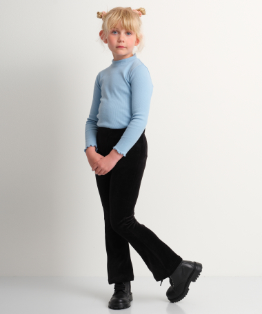 Flared fit velours broek
