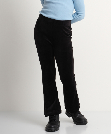 Flared fit velours broek