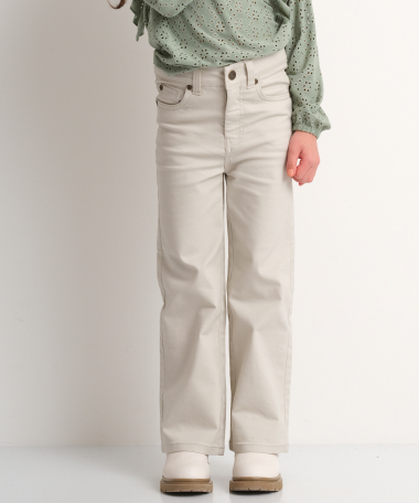 wide twill stretch broek