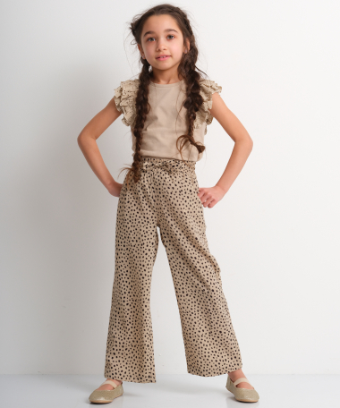 wide fit broek stippendessin