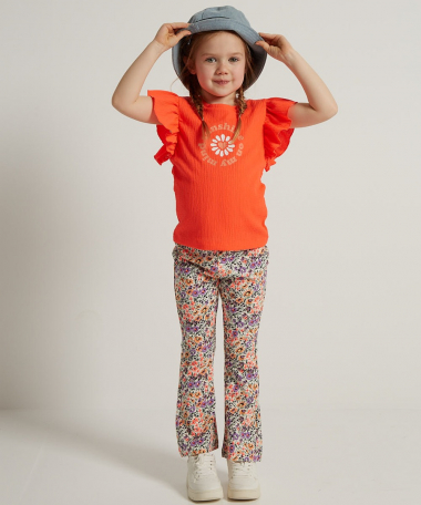 flared fit broek bloemendessin