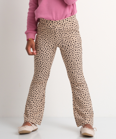 flared fit broek stippenprint