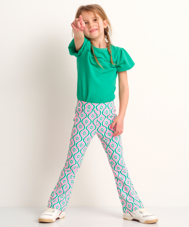 kleurrijke flared fit broek