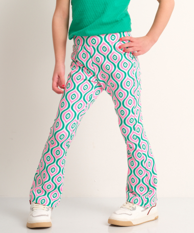 kleurrijke flared fit broek
