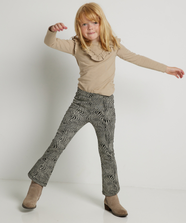 flared broek jacquard