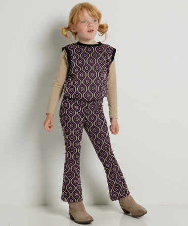 jacquard flared broek retro